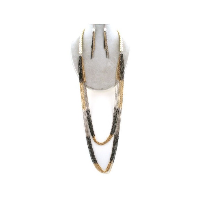 SET COLLANA + ORECCHINI-CL189GDH
